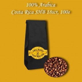 Кава зернова Arabica Costa Rica SHB 18scr (Арабіка Коста-Ріка) 100г.  БЕЗКОШТОВНА ДОСТАВКА від 1кг!